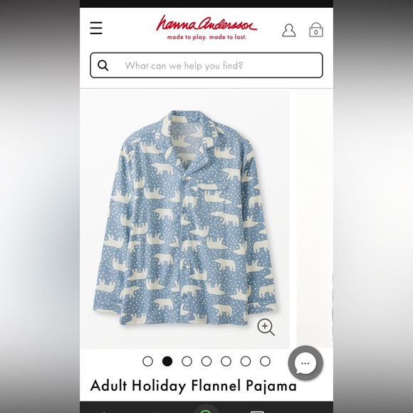 New Hanna Andersson flannel pajama top. Unisex - Picture 2 of 2